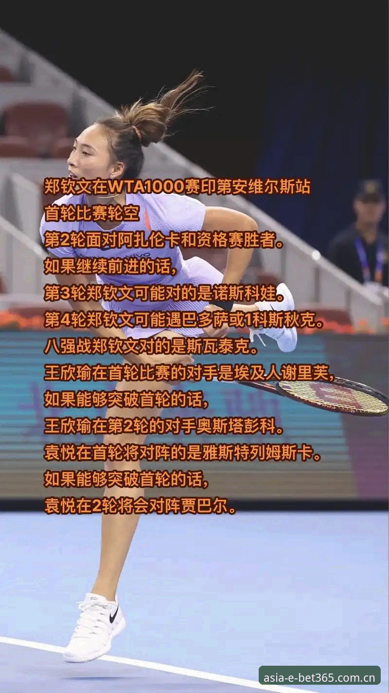 2026法网女单抽签揭晓：郑钦文跌出种子席位面临保分大战，bet365体育平台见证中国金花新篇章